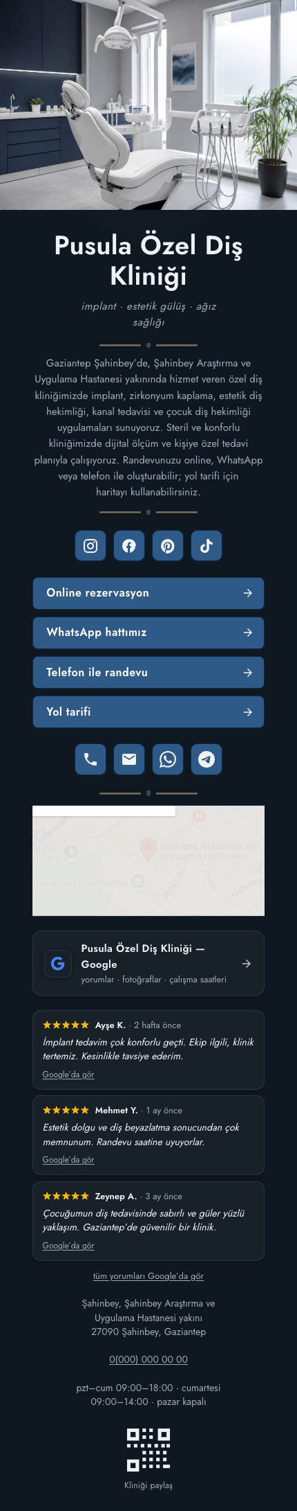 Klinik · Oklu · Laci Koyu template preview